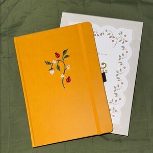Yellow Journal with Floral Design
